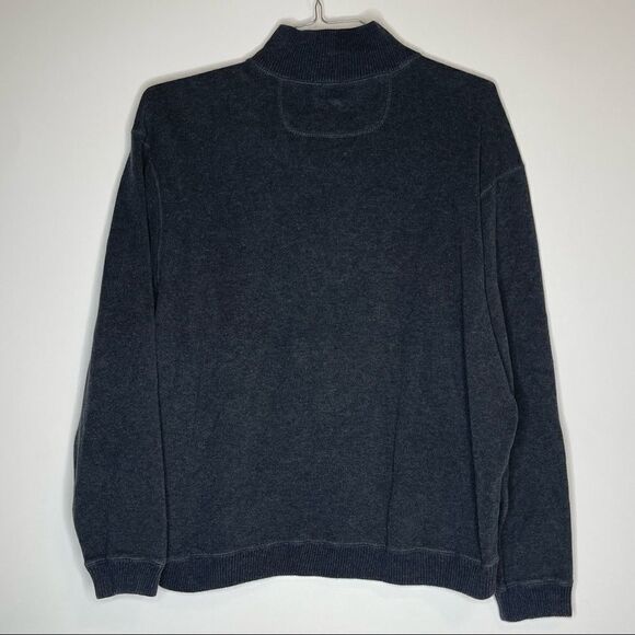 Tommy Bahama Reversible 1/4 Zip Top in Charcoal and‎ True Gray Size Medium - Picture 3 of 10
